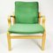 Danish Modern Armchair in Green Fabric, 1970s 4