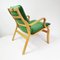 Danish Modern Armchair in Green Fabric, 1970s 5