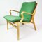 Danish Modern Armchair in Green Fabric, 1970s 3