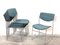 Vintage Italian Desk Chairs Sky Blue from Bonomia, 1970s, Set of 6 8