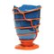 Blue Navy, Matt Orange Pompitu II Vase by Gaetano Pesce for Fish Design 1