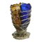 Pompitu II Extracolor Vase in Klarblau, Braun und Bronze von Gaetano Pesce für Fish Design 2