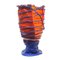 Vase Pompitu II Extracolor Orange Transparent, Orange Mat et Bleu Mat par Gaetano Pesce pour Fish Design 1