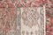 Tapis de Couloir Vintage avec Motif Floral Rouge Délavé 17