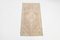 Vintage Faded Cotton and Wool Rug 1