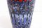 Italian Blue & Red Patterned Ceramic Vase, 1970s 4