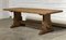 French Bleached Oak Farmhouse Dining Table, Image 14