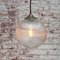Lampes à Suspension Vintage en Verre Transparent et Laiton 5