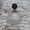 Lampada da parete vintage industriale in vetro trasparente, ottone e ghisa, Immagine 6