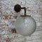 Industrielle Vintage Vintage Wandlampe aus Klarglas, Messing & Guss 8