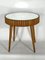Mid-Century Italian Modern Wood & Mirror Side Table, 1940s, Image 2