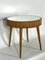 Mid-Century Italian Modern Wood & Mirror Side Table, 1940s 6