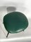 Vintage Italian Green Leatherette Pouf With Brass Feet, 1950s 3