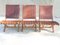 Folding Chairs and Round Leather Coffee Table by Angel Pazamino for Meubles De Estilo, Ecuador, 1960s, Set of 4, Image 9