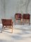 Folding Chairs and Round Leather Coffee Table by Angel Pazamino for Meubles De Estilo, Ecuador, 1960s, Set of 4, Image 14