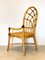 Bamboo & Leather Armchairs, 1970s, Set of 4 7