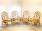 Bamboo & Leather Armchairs, 1970s, Set of 4, Image 1