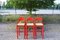 Vintage Red Bar Stools by Vico Magistretti for Cassina, Set of 3, Image 4