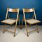 Folding Chairs with Rattan Seat, Italy, 1980s, Set of 2 11
