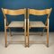 Folding Chairs with Rattan Seat, Italy, 1980s, Set of 2 8