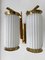 Mid-Century Modern Italian Brass and Opaline Glass Barrel Sconces, 1950s, Set of 2 13