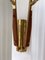 Mid-Century Modern Italian Brass and Opaline Glass Barrel Sconces, 1950s, Set of 2 10