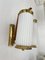 Mid-Century Modern Italian Brass and Opaline Glass Barrel Sconces, 1950s, Set of 2 6