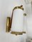 Mid-Century Modern Italian Brass and Opaline Glass Barrel Sconces, 1950s, Set of 2, Image 6