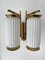 Mid-Century Modern Italian Brass and Opaline Glass Barrel Sconces, 1950s, Set of 2, Image 9