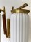 Mid-Century Modern Italian Brass and Opaline Glass Barrel Sconces, 1950s, Set of 2 14