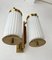 Mid-Century Modern Italian Brass and Opaline Glass Barrel Sconces, 1950s, Set of 2, Image 8