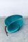 Postmodern Italian Floating Free Form Curved Sofa with Sculptural Copper Base, Image 13