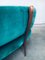 Postmodernes schwebendes italienisches Freiform Sofa mit skulpturalem Fuß aus Kupfer 5