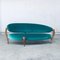 Postmodern Italian Floating Free Form Curved Sofa with Sculptural Copper Base, Image 15