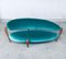 Postmodern Italian Floating Free Form Curved Sofa with Sculptural Copper Base, Image 20