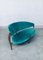 Postmodern Italian Floating Free Form Curved Sofa with Sculptural Copper Base 14