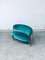 Postmodern Italian Floating Free Form Curved Sofa with Sculptural Copper Base, Image 16