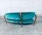 Postmodern Italian Floating Free Form Curved Sofa with Sculptural Copper Base 12