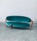 Postmodernes schwebendes italienisches Freiform Sofa mit skulpturalem Fuß aus Kupfer 19