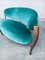 Postmodern Italian Floating Free Form Curved Sofa with Sculptural Copper Base, Image 4