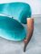 Postmodern Italian Floating Free Form Curved Sofa with Sculptural Copper Base, Image 3