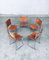 Vintage Leather Dining Chairs, France, 1970s, Set of 5, Image 18