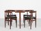 Mid-Century Danish Dining Table & Chairs in Teak & Leatherette by Hans Olsen for Frem Røjle, 1960s, Set of 5 2