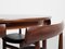 Mid-Century Danish Dining Table & Chairs in Teak & Leatherette by Hans Olsen for Frem Røjle, 1960s, Set of 5 3