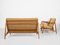 Mid-Century Danish Sofa Set in Oak & Teak by Tove & Edvard Kindt-Larsen for France & Daverkosen, Set of 3 2