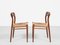 Mid-Century Danish Model 75 Dining Chairs in Teak & Original Paper Cord by Niels Otto Møller, Set of 6 5