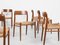 Mid-Century Danish Model 75 Dining Chairs in Teak & Original Paper Cord by Niels Otto Møller, Set of 6 2