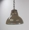French Holophane Style Tole and Glass Pendant Lamp, 1960s 3
