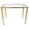 Mid-Century Glass and Gilt Brass Coffee Table with Twisted Legs, France, 1960 1