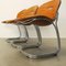 Sabrina Leather Chairs by Gastone Rinaldi for Rima, Italy, 1960s, Set of 4 7